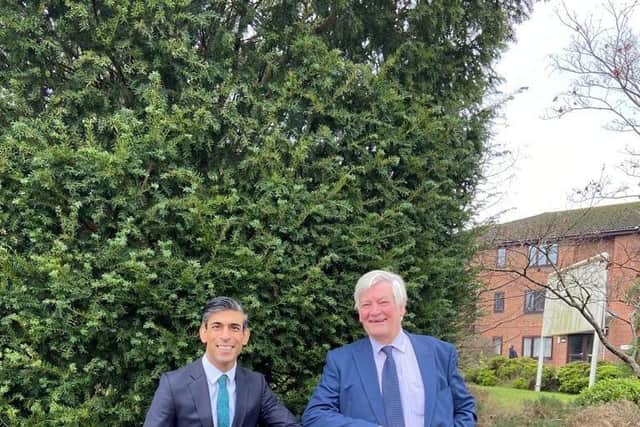Rishi Sunak met with the Wealden District Council leader Bob Standley during a visit to the district last week. SUS-221001-130739001