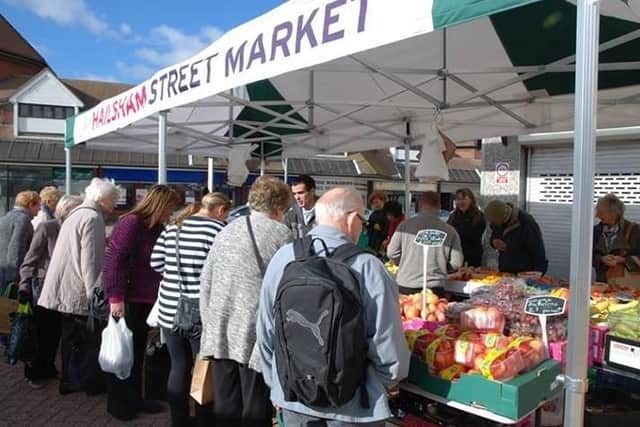 Hailsham Street Market. Photo from Hailsham Town Council. SUS-221101-111106001