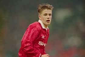 A youthful David Beckham in his Manchester United days