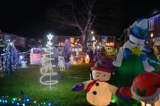 The festive display in Thornbush Crescent