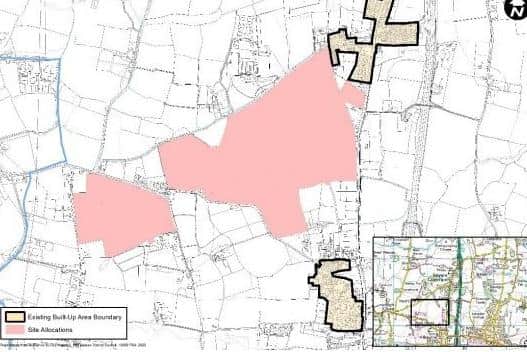 Proposed allocation south of Reeds Lane, Sayers Common