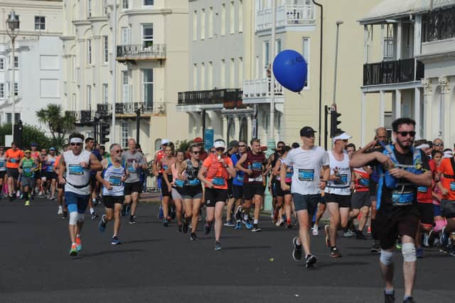 The runners at the 2021 Brighton Marathon which was postponed until September
Photo by Jon Rigby