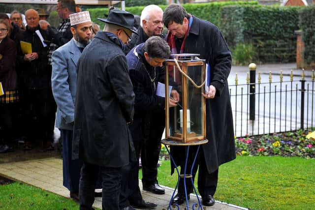 Holocaust Memorial Day in Haywards Heath in 2020. Picture: Steve Robards, SR20012701.