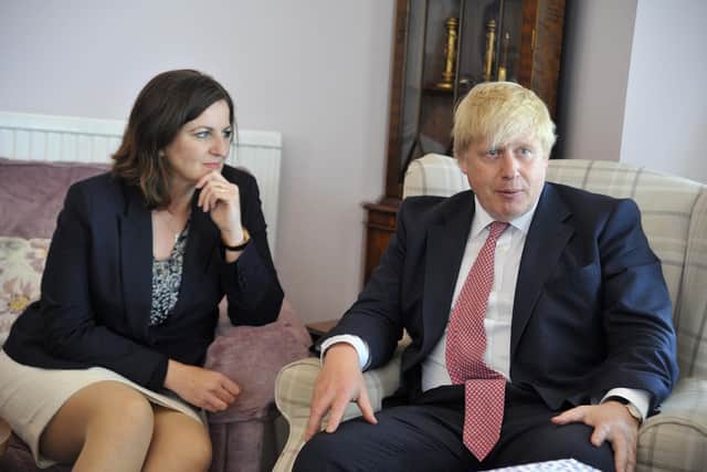 Boris Johnson with Eastbourne MP Caroline Ansell. Picture from Mark Dimmock SUS-170106-161902001