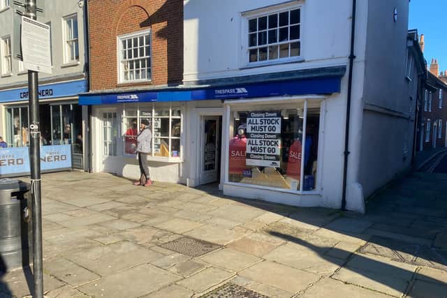 New signage has appeared in the windows of the North Street shop which say it will close down on March 20 this year.