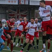 Eastbourne Borough and Hungerford in their last Priory Lane clash, last February / Picture: Andy Pelling