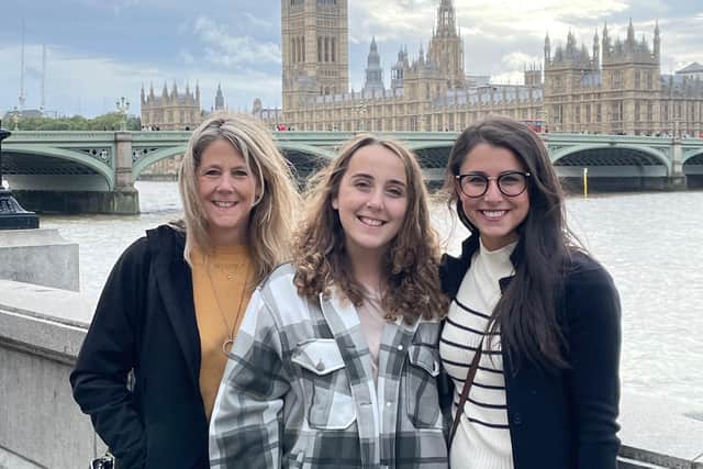 Katie Minton, from Worthing, centre, with donor Valerie Rodriguez, right, and her mum Kim, from California, met up in London. Picture: University Hospital Southampton