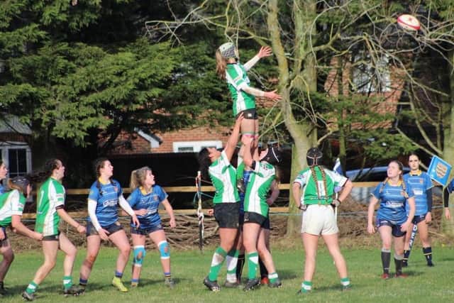 Horsham's Sophie Roberts keeps her eyes on the prize from the lineout