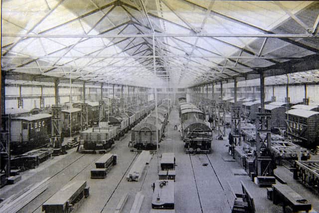 Old photograph of Lancing Carriage Works