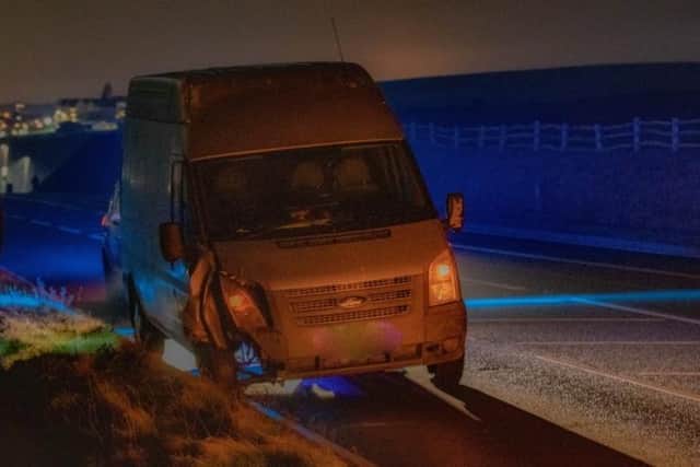 Sussex Police said officers received a report of an abandoned van on the A259 at Rottingdean shortly after 1am. Photo: @dmoonuk