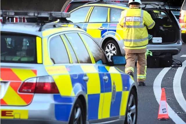 Sussex Police confirmed offices were called to a crash at the Little Horsted roundabout