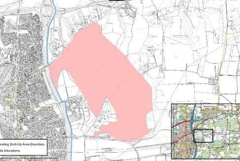 The proposed development site at Crabbet Park near Copthorne