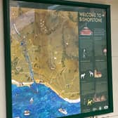 The illustrated map on the platform at the railway station shows travellers a range of nearby leisure pursuits from walking, cycling and horse-riding to swimming, sailing and sunbathing.