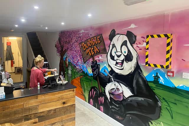 Inside the new shop in West Street