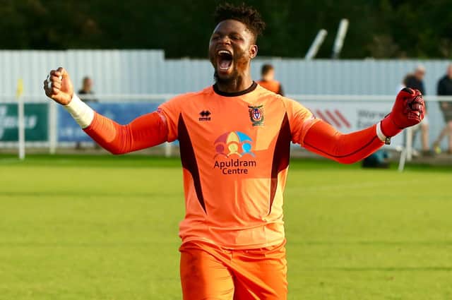 Amadou Tangara is loving life at Bognor - but knows the team need to pick up more victories / Picture: Martin Denyer