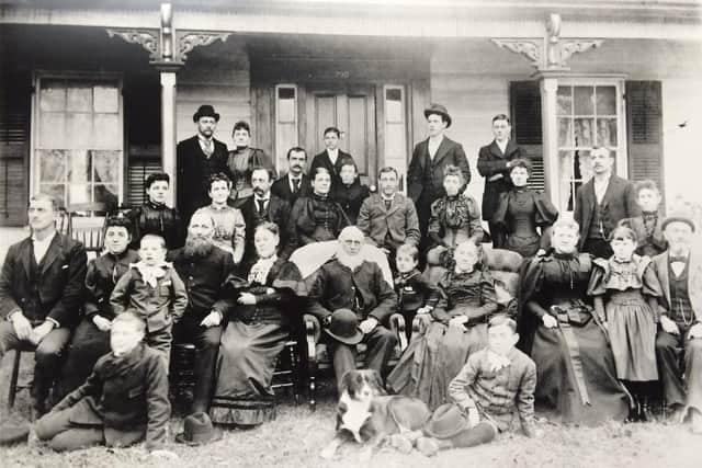 Mark Mann emigrated from Wisborough Green in 1836 and married Sophia
Rapley in 1841 in Canada.
This photo shows their Golden Wedding celebration of Mark and his wife Sophia with their family in 1891.
Courtesy Margaret Parsons