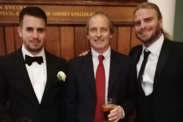 Graham Webb (right) with Larry Webb (father, centre) and Ryan Webb (brother, left) SUS-220117-153327001