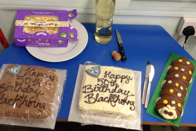 Classes held their own party lunches and were treated to bespoke birthday cakes, provided by the Friends of Blackthorns (FoBs).