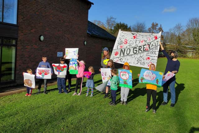 Families met at Walberton Village Hall for an art morning with the theme, ‘Yes to Children. No to the A27 grey route’. SUS-220118-130730001