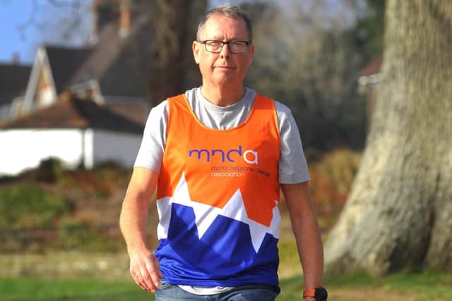 Rick Colley is set to walk at least 33,000 steps every day in March (more than a million in total) to help raise money for the MND Association. Picture: Steve Robards, SR2201181.
