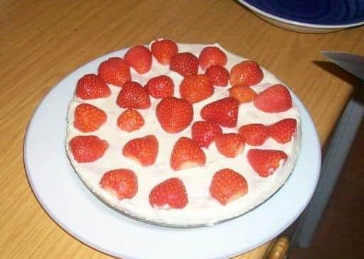 My disastrous strawberry cheesecake, cooked in 2011