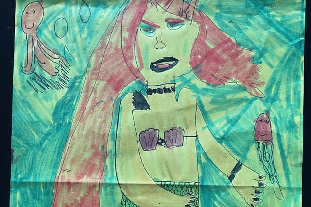 Ellen Evans, editor at Blue Peter, wrote to Alexandra to thank her for her 'beautifully drawn and wonderfully colourful' mermaid picture