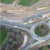 The new A264 Rusper Road roundabout