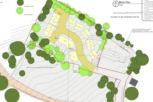 Proposed layout of the homes on the former Spyway School Site