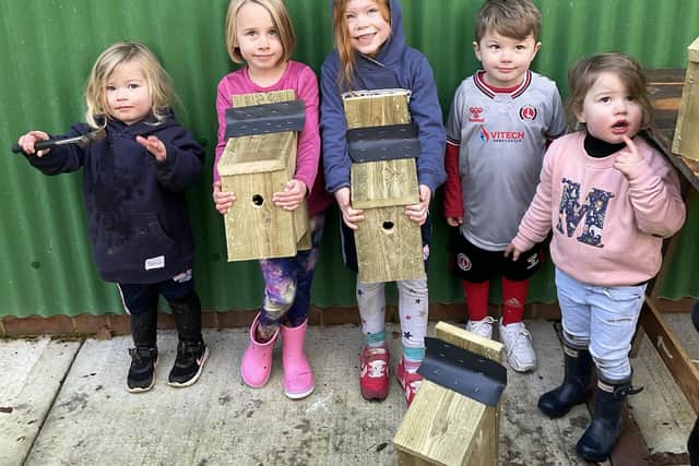 Bird box building event at Copsale Hall was a huge success.