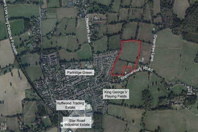Developers want to build up to 120 houses on agricultural land in Partridge Green