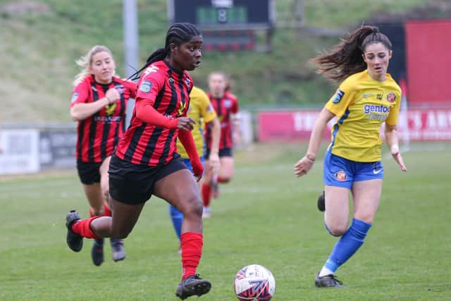 Action from Lewes' victory over Sunderland
