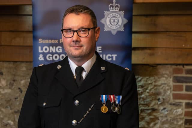 Detective Superintendent Stuart Hale received the Royal Humane Society award, after he stopped and undertook CPR on an injured motorcyclist for almost 15 minutes to keep the rider alive until the doctors arrived.
