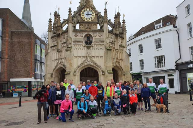 Chichester Runners gather for a run in memory of Ashling Murphy
