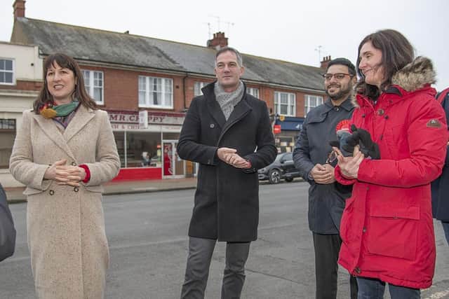 MPs Rachel Reeves and Peter Kyle meet Worthing Labour group leader Beccy Cooper and other Labour members
