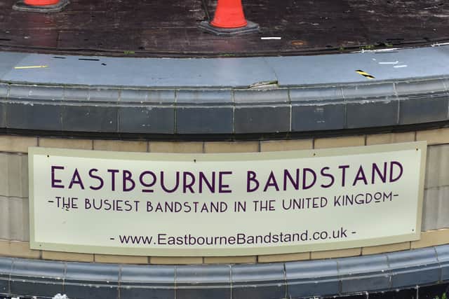 Eastbourne Bandstand (Pic by Jon Rigby, taken 25-1-22) SUS-220126-121556001