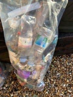 Mark Crane regularly collects bagfuls of litter around Horsham