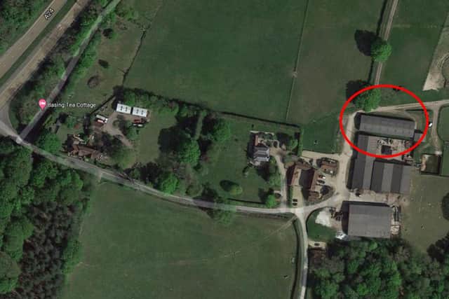 The stable building in question (Google Maps)
