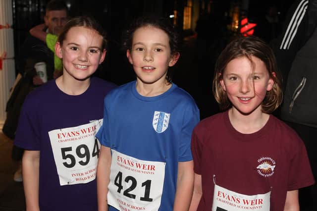 Three of the top junior girls at the 2020 Chichester Corporate Challenge / Picture: Derek Martin