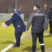 Jack Pearce on the sidelines at Bishop's Stortford on Tuesday night / Picture: Trevor Staff