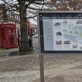 Crawley Borough Council has unveiled a new sign to remember the history of the High Street.