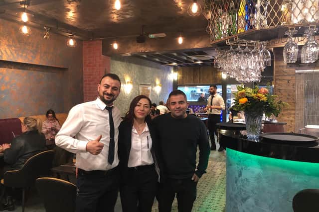 MediTerra owner Joseph, right, with some of his team inside the new restaurant