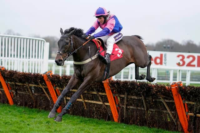 Jamie Moore riding Moulins Clermont at Sandown Park earlier this month / Picture: Getty