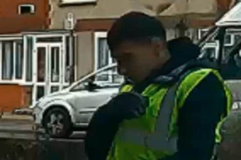 Detectives are now appealing for information to identify a man in connection with the theft in Broadwater. Photo: Sussex Police