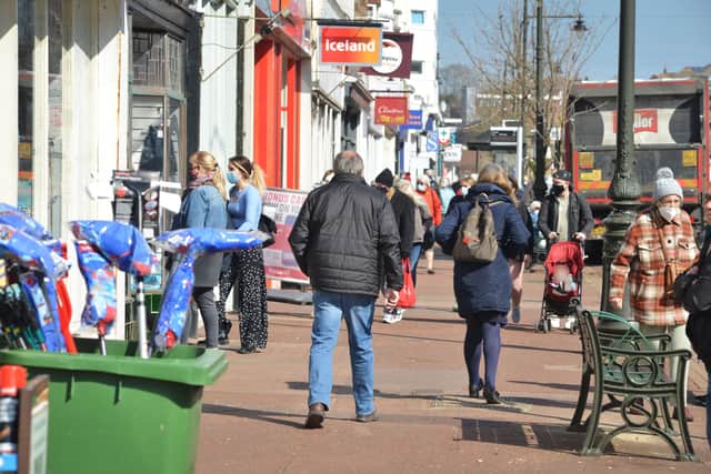 Shoppers in Devonshire Road