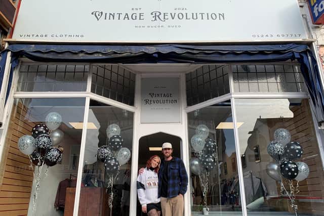 Elliot Howard (right) and staff member Dana Shepherd (left)