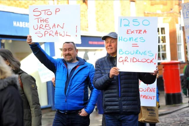 March for Manhood and Harbour villages. Petition has been signed by 5,000 people opposing the urbanisation of the area around Chichester. Pic S Robards SR2201291