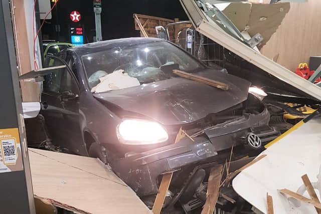 Taylor Steel was driving a VW Golf which ploughed into the building at Buck Barn services, on the A24 near Horsham, around 10.25pm on 26 November.