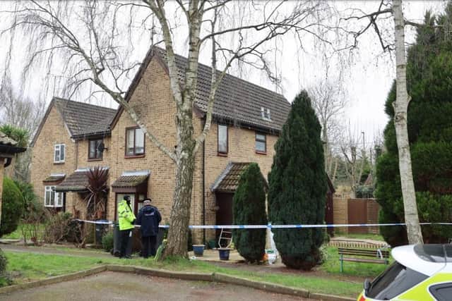 Sussex Police said detectives are investigating the death of a 55-year-old woman at a house in Stonefield Way, Burgess Hill. Photo: Eddie Mitchell.