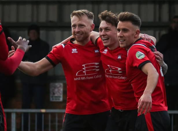 Action and goal celebrations from Eastbourne Borough's 1-0 win over Hemel Hempstead Town in the National League South at Priory Lane / Picture: Andy Pelling