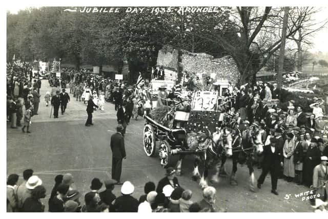 Jubilee Day in Mill Road, Arundel, in 1935 for the silver jubilee of King George V